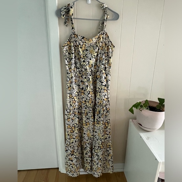 Sanctuary Milkmaid Midi Dress Women's Size Large Daisy Floral Tiered Boho Fairy - Picture 2 of 8